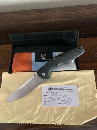 Custom Knife Factory Elf (anton Malyshev Design) S35vn Bearings Titanium,  Cf