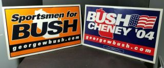 2004 Sportsman For Bush Campaign Poster And Bush Cheney Campaign Poster.