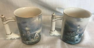 Thomas Kinkade Lighthouse Cups First Set - Beacon of Hope - A Light In The Storm 2