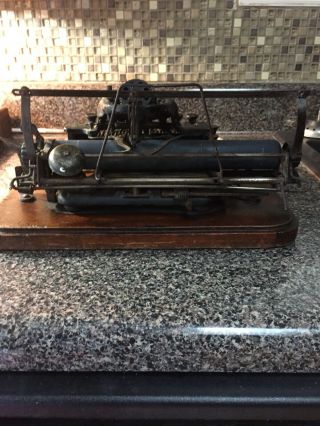 Antique Blickensderfer No.  7 Typewriter In Oak Case,  1892 Patent Date