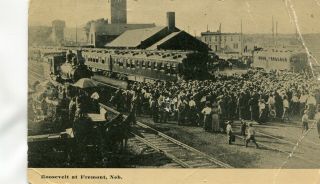 Ne Nebraska Fremont / Roosevelt Speaking From Train