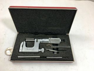 Vintage Ls Starrett 220 Mul T Anvil Micrometer In Case,