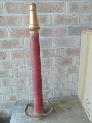 Brass 30 " Play Pipe Fire Nozzle With Red Winding Underwriters