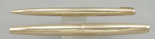 Parker 61 Presidential 14kt Solid Gold Fountain Pen & Pencil Set - 1960 ' s 5