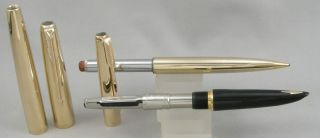 Parker 61 Presidential 14kt Solid Gold Fountain Pen & Pencil Set - 1960 ' s 6