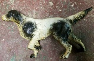 Antique Hubley? Cast Iron Bird Dog Door Stop Statue Hunting Dog Pointer Setter