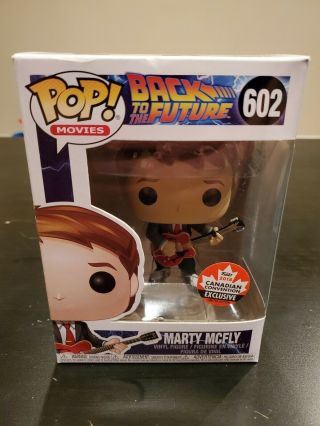 Funko Pop Back To The Future Marty Mcfly Canadian Con Exclusive W/guitar