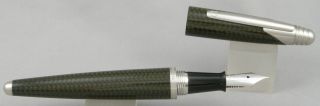 Dunhill Ad2000 Oversize Carbon Fiber Fountain Pen - 18kt Medium Nib