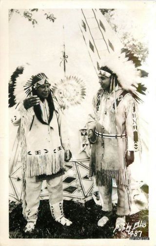 1952 Native American Indians Washington Rppc Real Photo Postcard 8822
