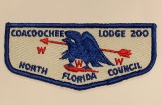 Order Of The Arrow Coacoochee Lodge 200 F1 Segregated Chapter First Flap