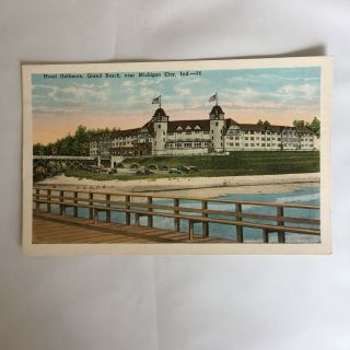 Hotel Golfmore Grand Beach Michigan City Indiana Unposted Postcard
