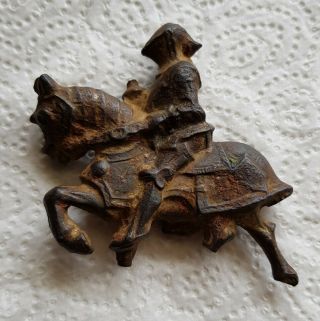 Antique detailed Knight on horse collectible 4