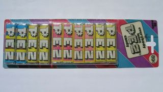 Vintage Pez Starry Candy 10 Pack,  In Bubble Card