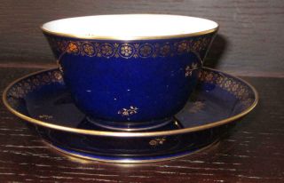 20th Century SEVRES French Porcelain Cup & Saucer EX HAROLD WILSON / DE GAULLE 6 3