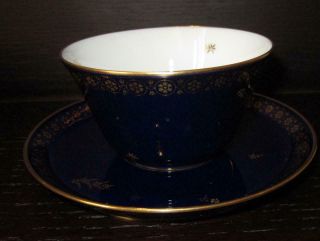 20th Century SEVRES French Porcelain Cup & Saucer EX HAROLD WILSON / DE GAULLE 4 3