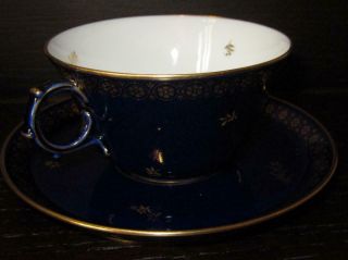 20th Century SEVRES French Porcelain Cup & Saucer EX HAROLD WILSON / DE GAULLE 4 5