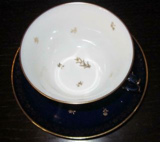 20th Century SEVRES French Porcelain Cup & Saucer EX HAROLD WILSON / DE GAULLE 4 6