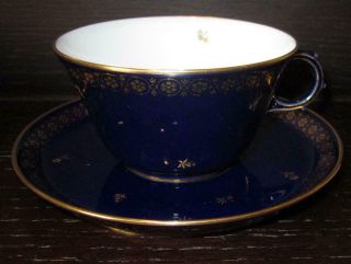 20th Century SEVRES French Porcelain Cup & Saucer EX HAROLD WILSON / DE GAULLE 4 7