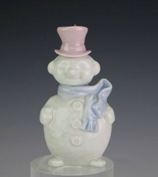 Retired Lladro Spain Snowman Christmas Ornament 5841 Porcelain Figurine Nr Sms