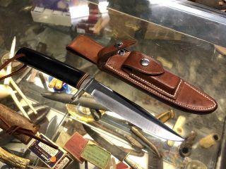 Vintage Randall Made Orlando Fla Model 5 Camp & Trail Knife 6” W/ Sheath Rare