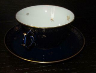 20th Century SEVRES French Porcelain Cup & Saucer EX HAROLD WILSON / DE GAULLE 3 5
