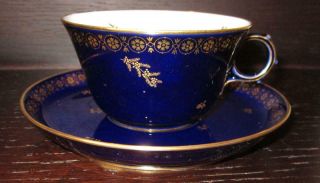 20th Century SEVRES French Porcelain Cup & Saucer EX HAROLD WILSON / DE GAULLE 3 7