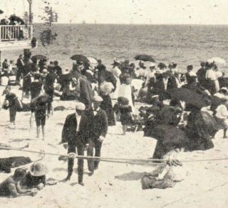 Ocean Grove Swimming Beach Season Sun Bathing Pre - 1903 Nj Vintage Postcard