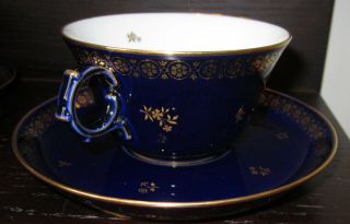 20th Century SEVRES French Porcelain Cup & Saucer EX HAROLD WILSON / DE GAULLE 1 5