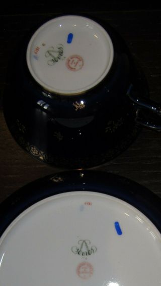20th Century SEVRES French Porcelain Cup & Saucer EX HAROLD WILSON / DE GAULLE 1 8