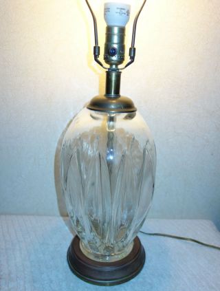 Vintage Frederick Cooper CHICAGO Table Lamp Heavy Glass Brass Hollywood Regency 7