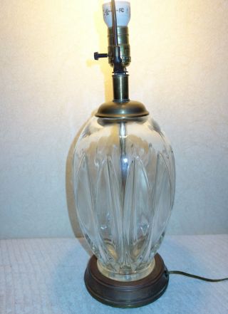 Vintage Frederick Cooper CHICAGO Table Lamp Heavy Glass Brass Hollywood Regency 8
