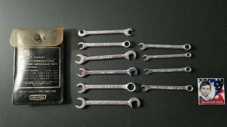 Mrstuff Estate Vintage Sears Craftsman 10 Piece Combination Ignition Wrench Set