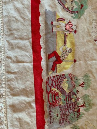 Vintage FLORIDA State Map Souvenir Tablecloth Red Pre Disney Cloth. 5