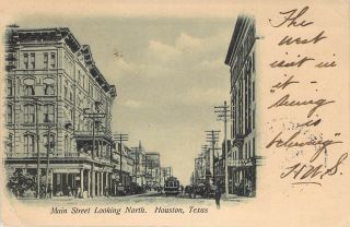 Main Street Looking North,  Houston,  Texas,  1905