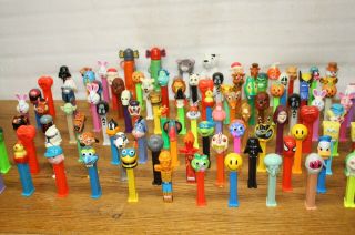 90,  Pez Assorted Characters Dispensers Star Wars,  Spider Man,  Bat Man & More