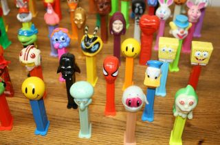 90,  Pez Assorted Characters Dispensers Star Wars,  Spider Man,  Bat Man & More 5