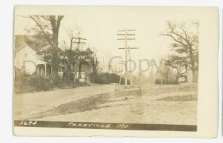 Rppc Early View Rossville Md Baltimore County Maryland Real Photo Postcard