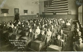 Ia Iowa Ida Grove / Assembly Room High School / Rppc