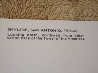 Vintage Postcard Skyline,  San Antonio,  Texas 3