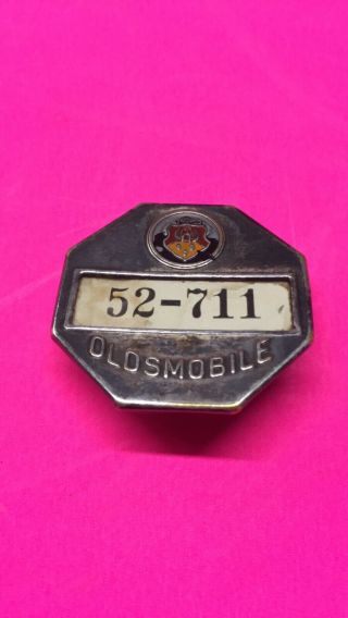 Antique Oldsmobile Worker Badge Rare Whitehead Hoag Newark Nj 52 - 711