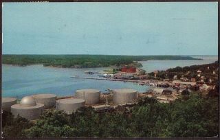 Parry Sound Ontario Canada View Of The Harbour Vintage Postcard Colour