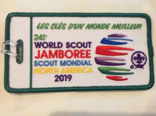 2019 World Scout Jamboree Ist Luggage Tag.  French Version