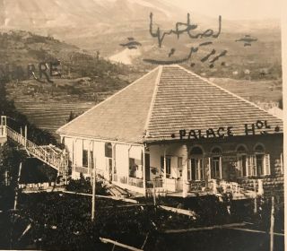 Lebanon Vintage Photo Postcard Palace Hotel Becharre Owned By Barbar Beik 1920s