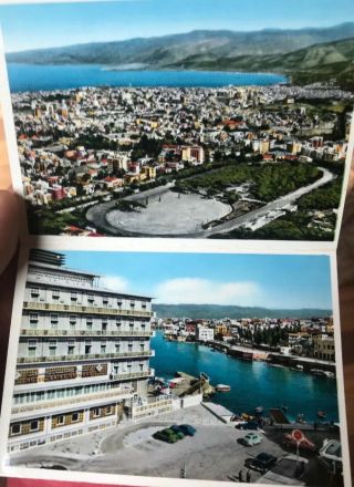Lebanon Beirut Vintage Attached Postcard Booklet Color Photo 1950s Very Rare 7