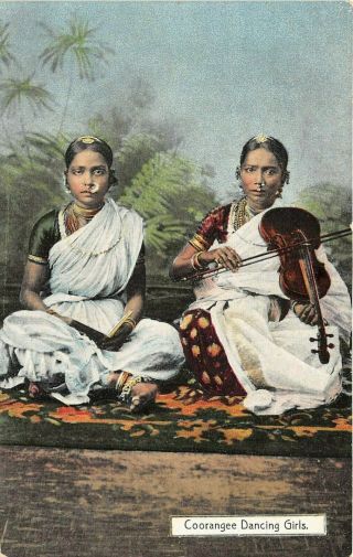 Postcard India Ethnic Coorangee Dancing Girls