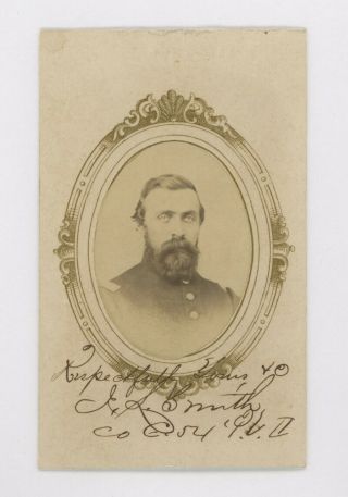 Civil War Cdv Photo Sgt.  John L.  Smith,  54th Pa Volunteer Infantry Regiment
