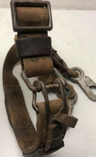 Vintage Bethlehem Steel Safety Tool Belt / American Bridge / Iron Workers 4