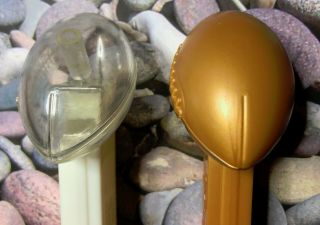 PEZ Crystal Clear and Gold Football 2003 Dispenser. 2