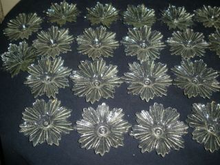 22 Vintage Glass Flowers Star Sconces For Chandelier Parts 4 " In Diameter