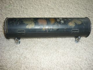 Antique Footed Toleware Candle Box/